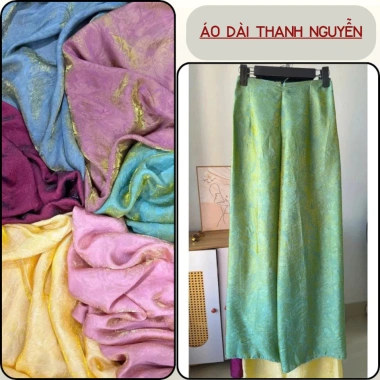 Quần Áo Dài Ống Rộng Gấm Dệt Ánh Kim – Phối Áo Dài Tết 2.026 Giá Ưu Đãi 230k
