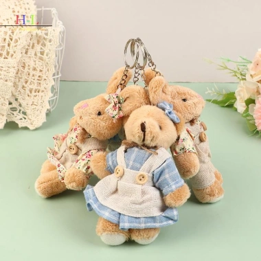 Quần áo dễ thương Gấu Mặt, dây chuyền hoạt hình, móc khóa ba lô, túi chìa khóa - Quà tặng trẻ em LMWU
