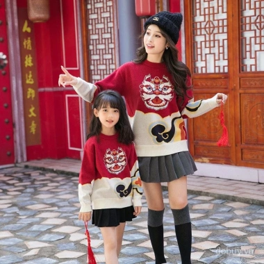 Quần áo gia đình năm mới phong cách Trung Quốc màu đỏ, bé trai & bé gái, trẻ em lễ hội 3 Quần áo gia đình năm mới phong cách Trung Quốc màu đỏ, bé trai & bé gái, trẻ em lễ hội 3