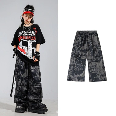Quần áo khiêu vũ trẻ em phong cách hip hop đường phố, set biểu diễn sàn diễn - Giá 240.516 VND 6
