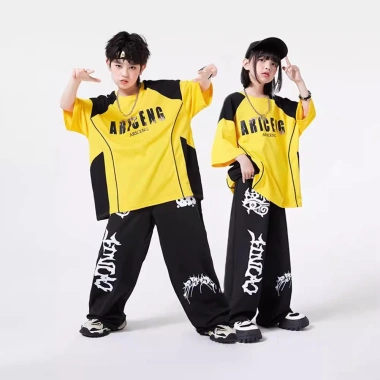 Quần áo thời trang trẻ em Hip Hop - Bộ đồ biểu diễn jazz mát mẻ, năng động