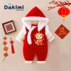 Quần áo trẻ em DAKIMI Nỉ Bông ấm áp Bộ body Tết Tài Lộc cho bé 0-12M bodysuit bé trai bé gái 3