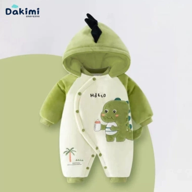 Quần áo trẻ em DAKIMI Nỉ Bông ấm áp Bộ body Tết Tài Lộc cho bé 0-12M bodysuit bé trai bé gái 4