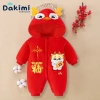 Quần áo trẻ em DAKIMI Nỉ Bông ấm áp Bộ body Tết Tài Lộc cho bé 0-12M bodysuit bé trai bé gái 9