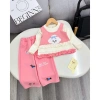Quần áo trẻ em nữ Đồ bộ bé gái thu đông áo cotton gấu và quần ống xuông 10-26kg Tini Kids 149k 4