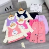 Quần áo trẻ em nữ Đồ bộ bé gái thu đông áo cotton gấu và quần ống xuông 10-26kg Tini Kids 149k 5