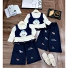 Quần áo trẻ em nữ Đồ bộ bé gái thu đông áo cotton gấu và quần ống xuông 10-26kg Tini Kids 149k 6