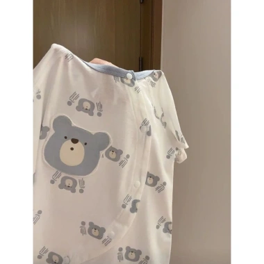 Quần Áo Trẻ Sơ Sinh Cotton Nguyên Chất - Áo Liền Quần Tay Ngắn Đánh Giá 5.21, Giá 195k 3