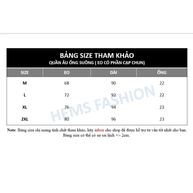 Quần âu baggy nam nữ vải Hàn cao cấp ống rộng cạp nửa chun co giãn tốt