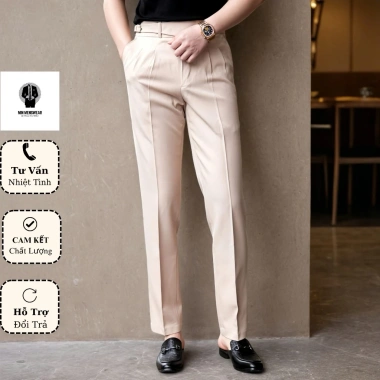 Quần Âu Cạp Cao 2 Ly Chất Liệu Chéo 81 Cao Cấp - May Kĩ, Bo và Bọc Viền, Giá Ưu Đãi 279.000đ 4