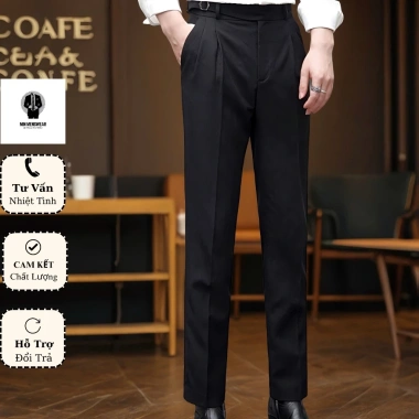 Quần Âu Cạp Cao 2 Ly Chất Liệu Chéo 81 Cao Cấp - May Kĩ, Bo và Bọc Viền, Giá Ưu Đãi 279.000đ 5