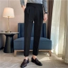 Quần Âu Cạp Cao Nam Baggy Hàn Quốc, Công Sở Đen – Xám Ông Suông Rộng, 300k (Giảm 387k) 4