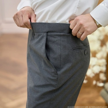 Quần âu cạp chun ẩn The D không ly vải poly-rayon-spandex size 29-34 giảm 599k