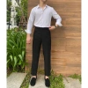 Quần âu nam 2 khuy Sidetab, quần tây Hàn Quốc lưng cao vải co giãn QCC 159k 10