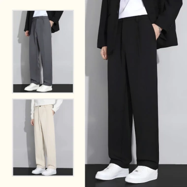 Quần âu nam baggy ống suông cạp chun co giãn, công sở mềm mịn, giá chỉ 155.000₫