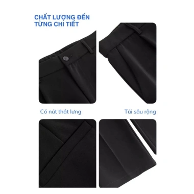 Quần âu nam baggy ống suông cạp chun co giãn, công sở mềm mịn, giá chỉ 155.000₫ 7 Quần âu nam baggy ống suông cạp chun co giãn, công sở mềm mịn, giá chỉ 155.000₫ 7