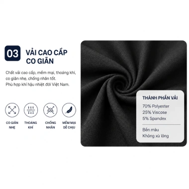 Quần âu nam cao cấp Vulcano cạp chun co giãn, dáng suông lịch lãm - Giá chỉ 449.000₫ 4