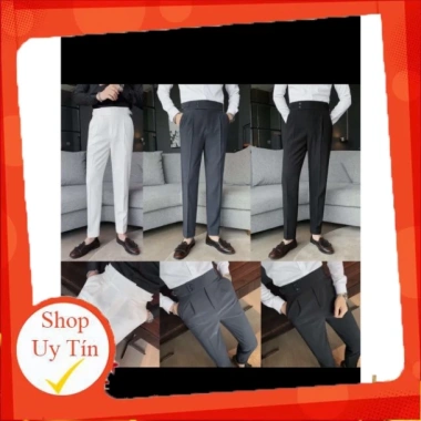 Quần Âu Nam Cạp Cao 2 Khuy Hàn Quốc Cao Cấp - Giá chỉ 290.000đ, phong cách Baggy