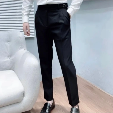Quần âu nam cạp cao Hàn Quốc Sidetab, ống đứng, vải dày co giãn, size lớn, 350.000₫ 3