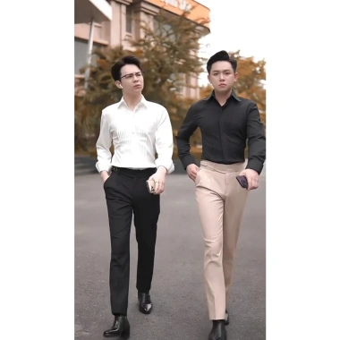 Quần âu nam cạp cao Hàn Quốc Sidetab, ống đứng, vải dày co giãn, size lớn, 350.000₫ 7