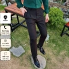 Quần âu nam cạp cao Hàn Quốc Sidetab, ống đứng, vải dày co giãn, size lớn, 350.000₫ 9