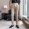 Quần âu nam cạp cao kiểu mới ống côn công sở Hàn Quốc - Đen Xám Trắng 300k 3