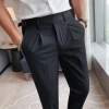 Quần âu nam cạp cao kiểu mới ống côn công sở Hàn Quốc - Đen Xám Trắng 300k 9