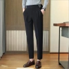 Quần Âu Nam Cạp Cao Lỗ Ô-dê Điều Chỉnh Đai Phong Cách Hàn Quốc Dáng Baggy 3