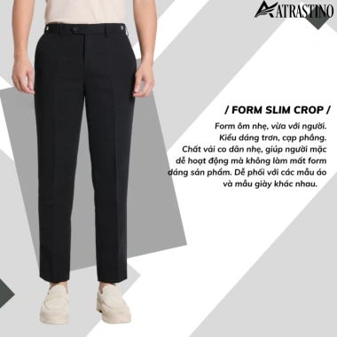 Quần âu nam cạp cao Sidetab slimfit, co dãn nhẹ 4 chiều, thoáng mát - Giá 159k