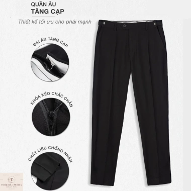Quần âu nam cạp cao Sidetab slimfit, co dãn nhẹ 4 chiều, thoáng mát - Giá 159k