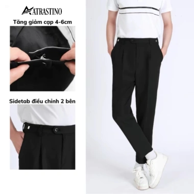 Quần âu nam cạp cao Sidetab slimfit, co dãn nhẹ 4 chiều, thoáng mát - Giá 159k