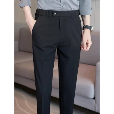 Quần Âu Nam Cạp Chun Ẩn Co Dãn Cotton - Quần Tây Công Sở Bền Đẹp Màu Sáng