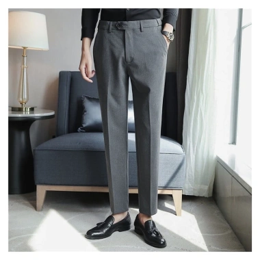 Quần âu nam cạp chun ẩn co giãn baggy, vải dày dặn đen QA4M1 HELEMAN - 199.000₫ 6