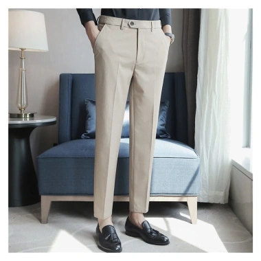 Quần âu nam cạp chun ẩn co giãn baggy, vải dày dặn đen QA4M1 HELEMAN - 199.000₫ 8