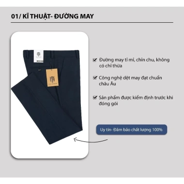 Quần Âu Nam chất vải Tuyết Mưa dáng ôm không nhăn kiểu Hàn Quốc, giá 135.828₫ 4