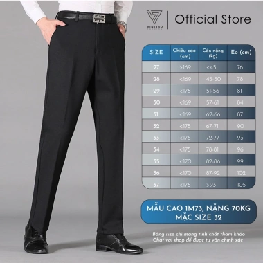 Quần âu nam công sở ống suông vải chống nhăn size lớn - Giá chỉ 135.000đ 2