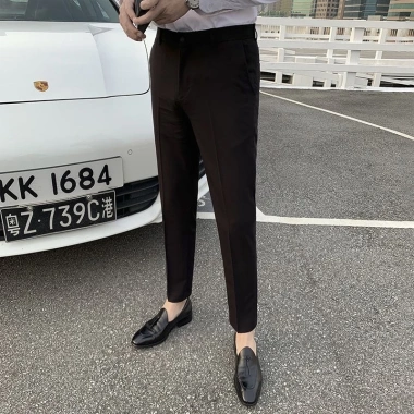 Quần âu nam công sở vải tuyết mưa dày dặn, không nhăn không xù, ông côn trẻ chuẩn form - 103,410₫