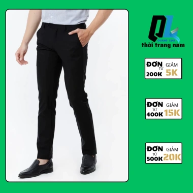 Quần Âu Nam Cotton Co Giãn Nhẹ Dáng Ôm Không Nhăn Phong Cách Hàn Quốc 117k