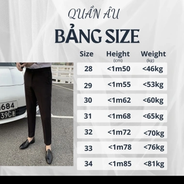 Quần âu nam dáng côn trẻ chất tuyết mưa - Giá chỉ 139.000₫, giảm mạnh 7