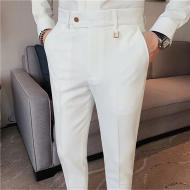 Quần âu nam Hàn Quốc công sở cao cấp, đen co giãn ống đứng, dáng ôm baggy, trẻ trung, size lớn chỉ 300.000₫