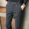 Quần âu nam Hàn Quốc công sở cao cấp, đen co giãn ống đứng, dáng ôm baggy, trẻ trung, size lớn chỉ 300.000₫ 5