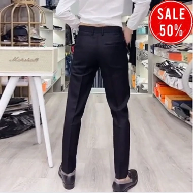 Quần Âu Nam Hàn Quốc Đen Trơn - Quần Dài Tây Học Sinh Sinh Viên Giá 44.000 VNĐ