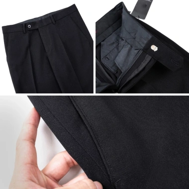 Quần âu nam Hàn Quốc RBD slimfit dáng ôm, ống côn đen, vải chống nhăn không bai xù cao cấp – Giá chỉ 171k