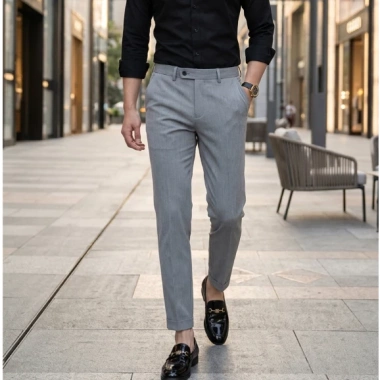 Quần âu nam Hàn Quốc RBD slimfit ống côn đen, vải chống nhăn, giá 389k 4