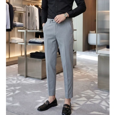 Quần âu nam Hàn Quốc RBD slimfit ống côn đen, vải chống nhăn, giá 389k 7