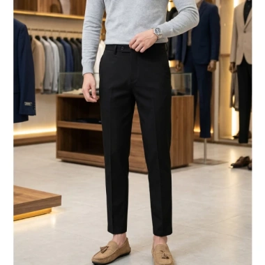 Quần âu nam Hàn Quốc RBD slimfit ống côn đen, vải chống nhăn, giá 389k 8