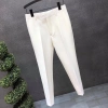 Quần âu nam Hàn Quốc slimfit đen ống côn, vải chống nhăn không bai xù cao cấp - mẫu 2.026