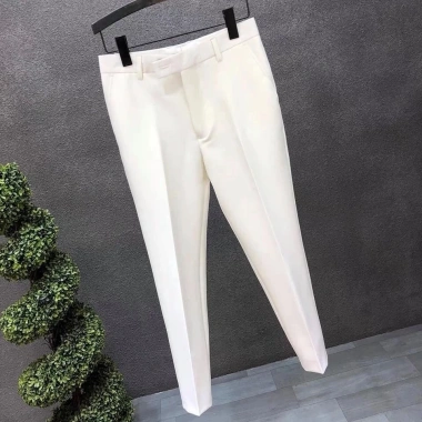 Quần âu nam Hàn Quốc slimfit đen ống côn, vải chống nhăn không bai xù cao cấp - mẫu 2.026