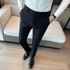 Quần âu nam Hàn Quốc slimfit đen ống côn, vải chống nhăn không bai xù cao cấp - mẫu 2.026 2
