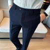 Quần âu nam Hàn Quốc slimfit đen ống côn, vải chống nhăn không bai xù cao cấp - mẫu 2.026 4